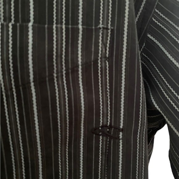 O’NEILL Surf Dark Gray & Silver Striped Collared Soft Shirt Men S Small - Picture 3 of 7